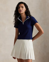 Ralph Lauren RLX Women Slim Fit Rib-Knit Cricket Polo Shirt